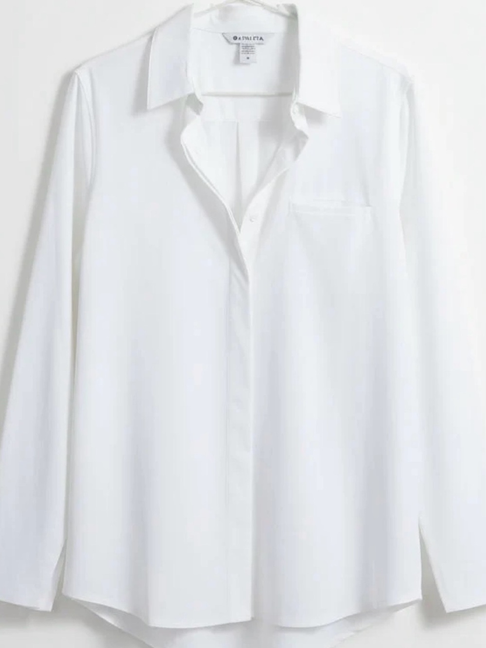 Athleta Urbanite Top - Long Sleeve Button-Down Shirt in White, Size XLT